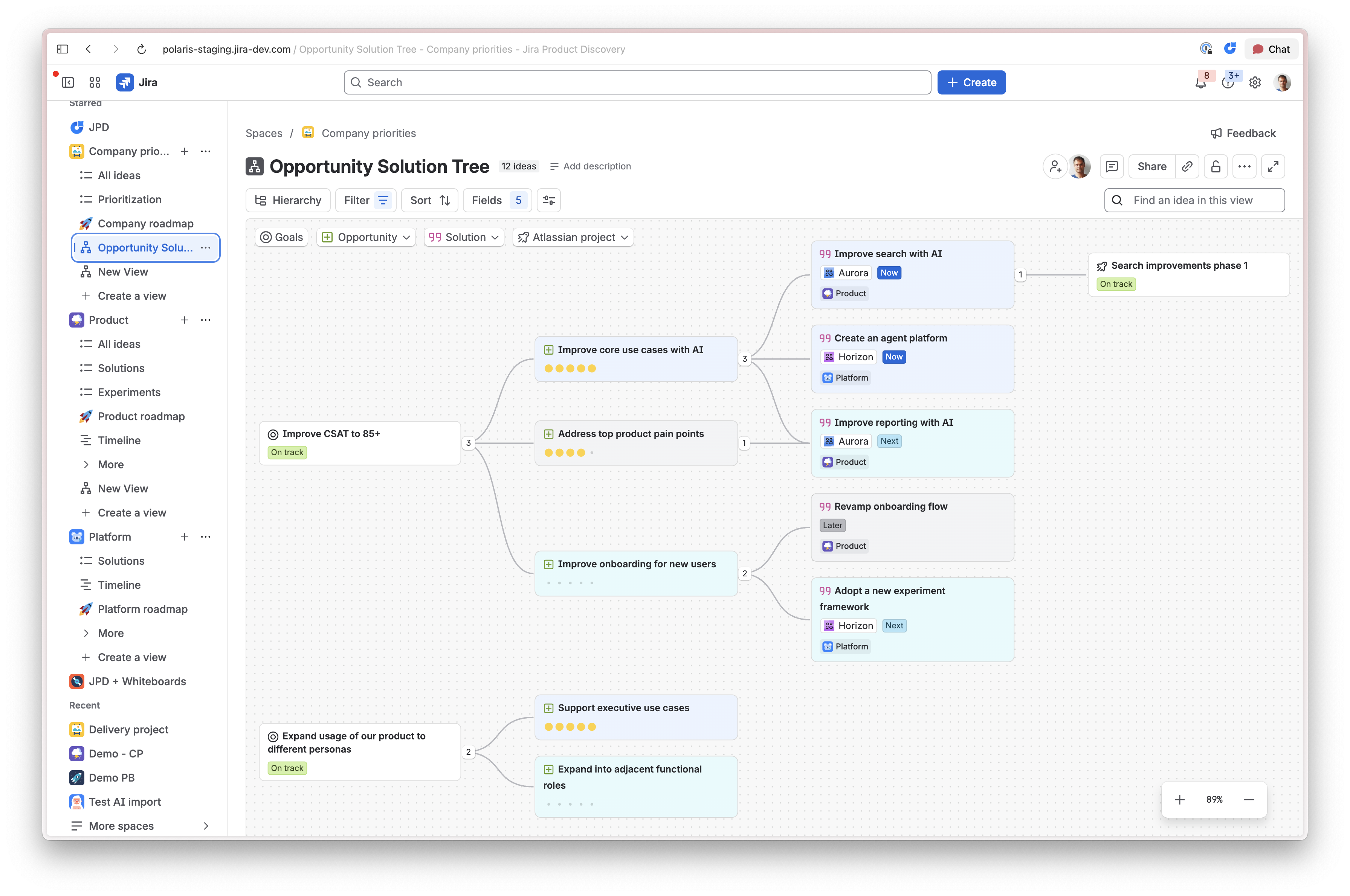 Jiraページ 📣 The tree view is now generally available (Premium plan) - Atlassian